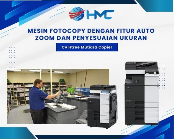Mesin Fotocopy dengan Fitur Auto Zoom dan Penyesuaian Ukuran