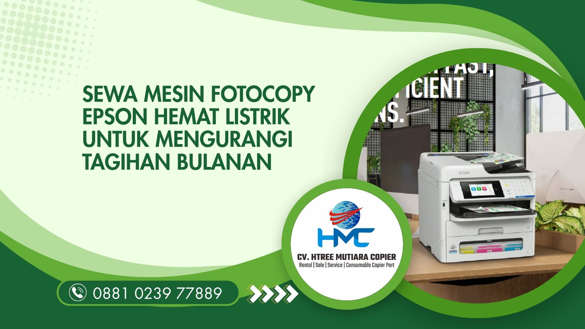 Sewa mesin fotocopy Epson hemat listrik untuk mengurangi tagihan bulanan