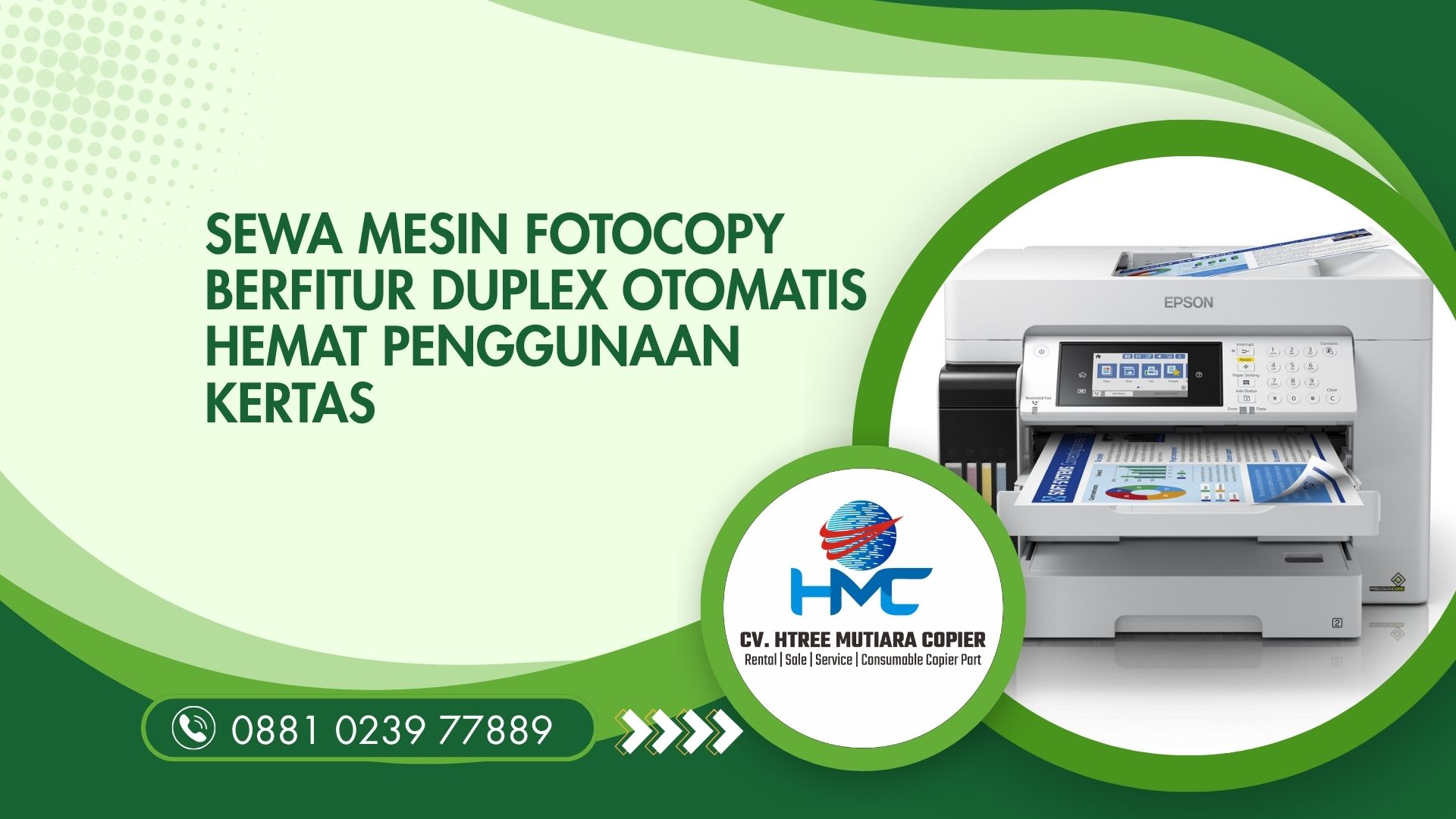 Sewa mesin fotocopy berfitur duplex otomatis hemat penggunaan kertas