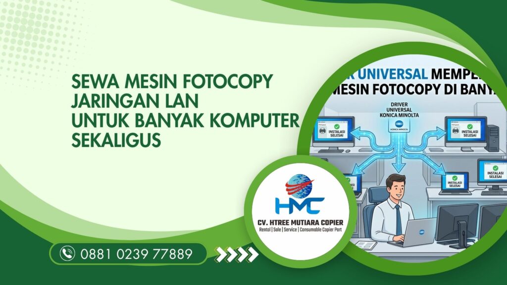 Sewa mesin fotocopy jaringan LAN untuk banyak komputer sekaligus